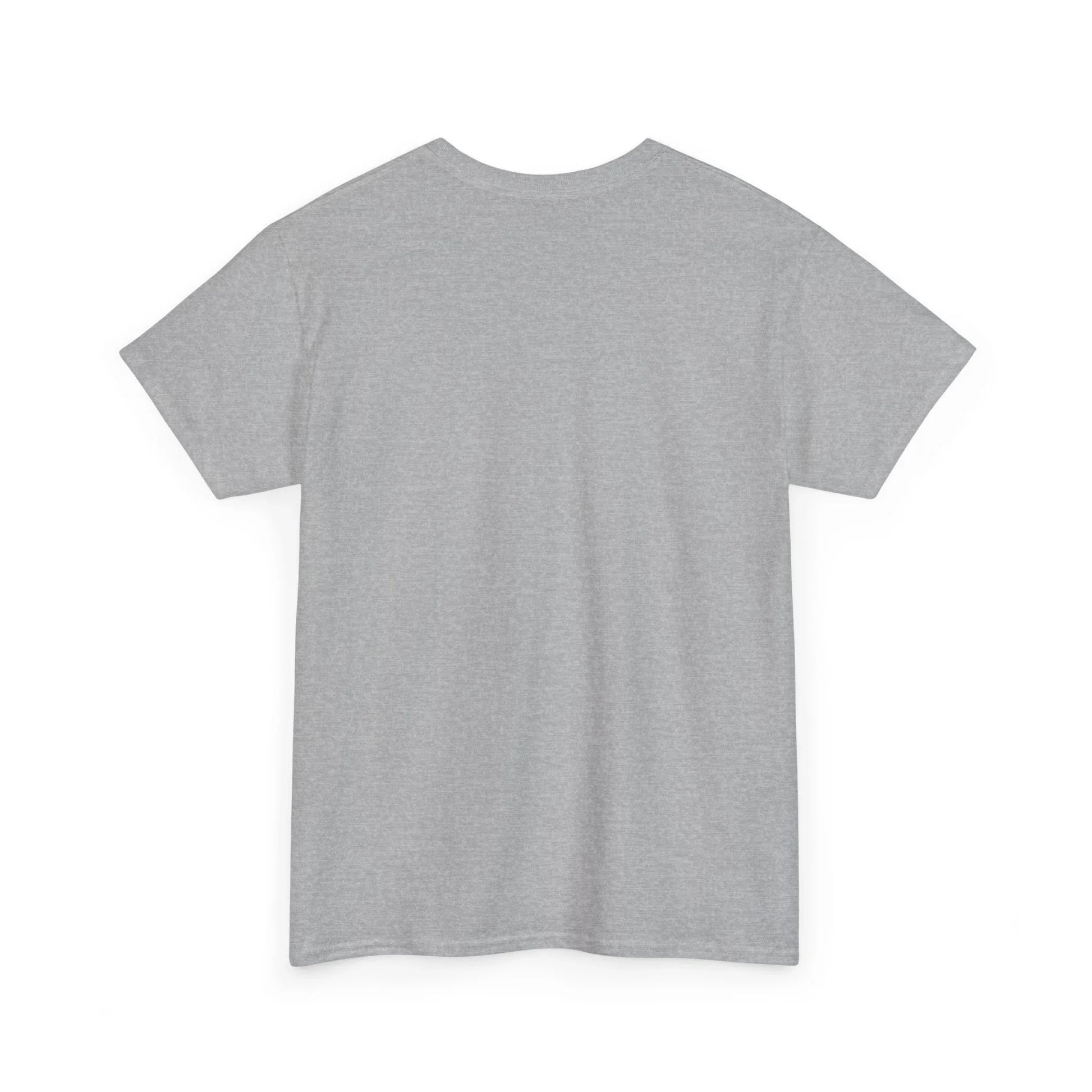 Plain light grey t-shirt back view on white background