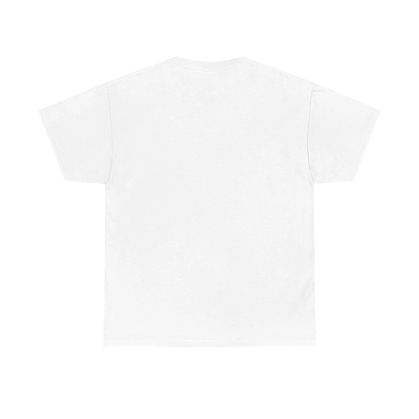 plain white t-shirt back view on white background