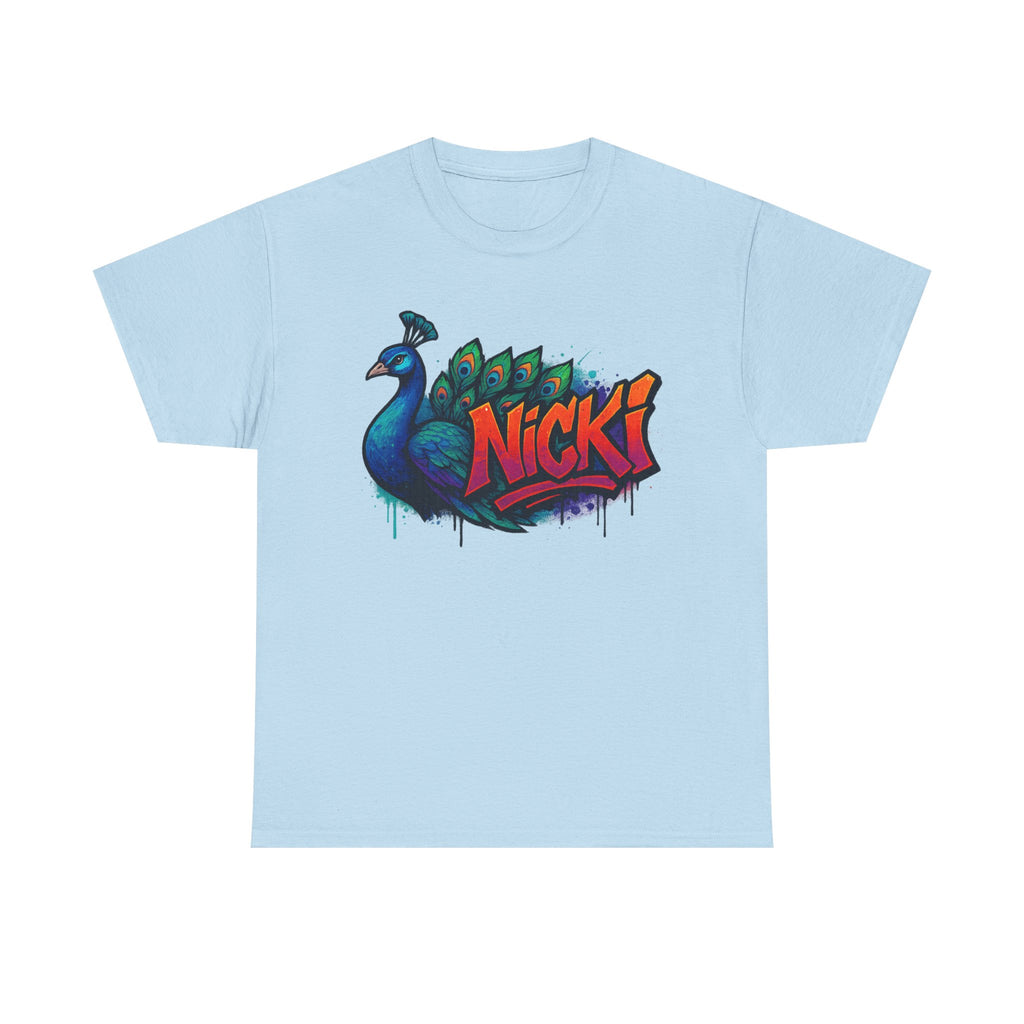Peacock Graphic Tee - Artistic Bird Design T-Shirt