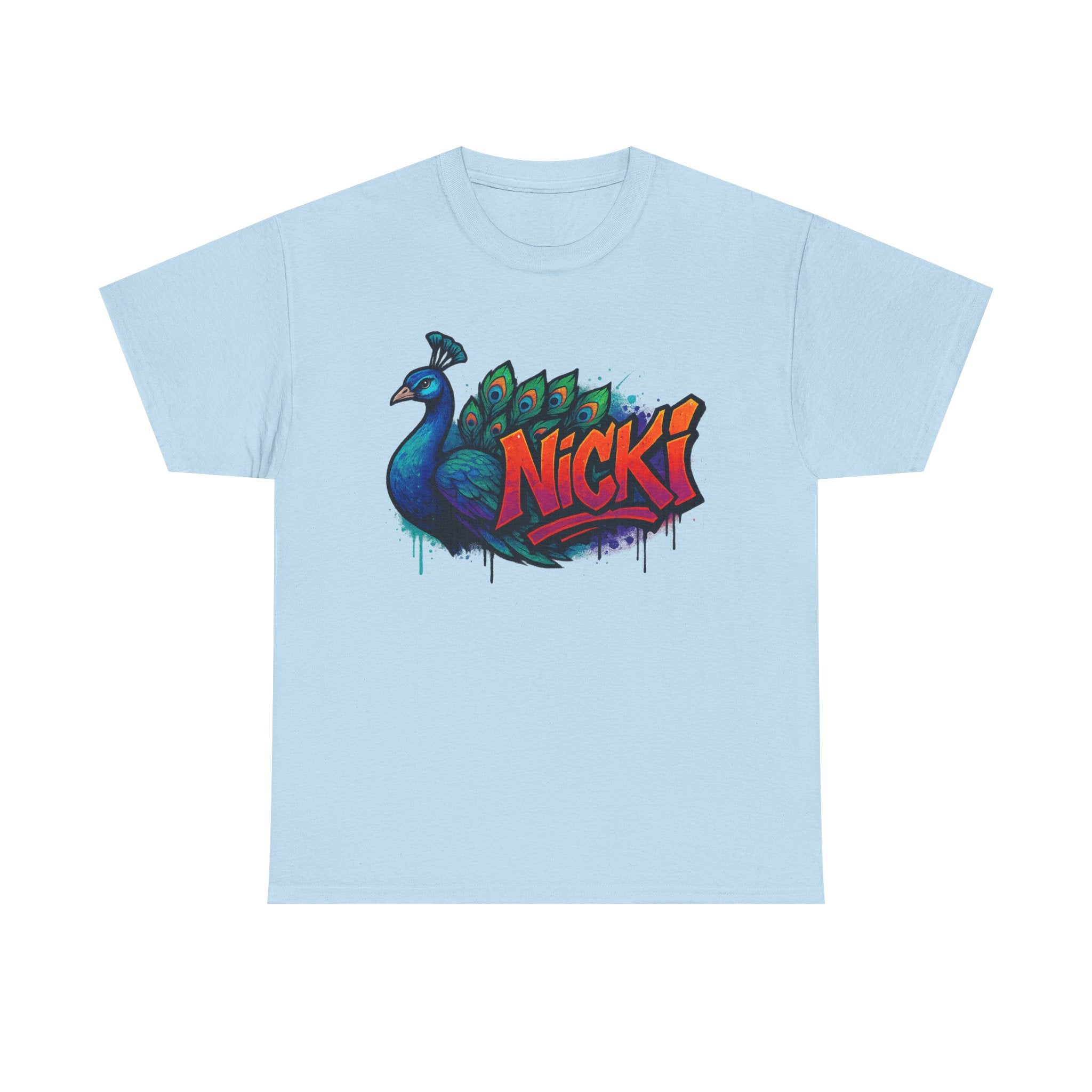 Peacock Graphic Tee - Artistic Bird Design T-Shirt