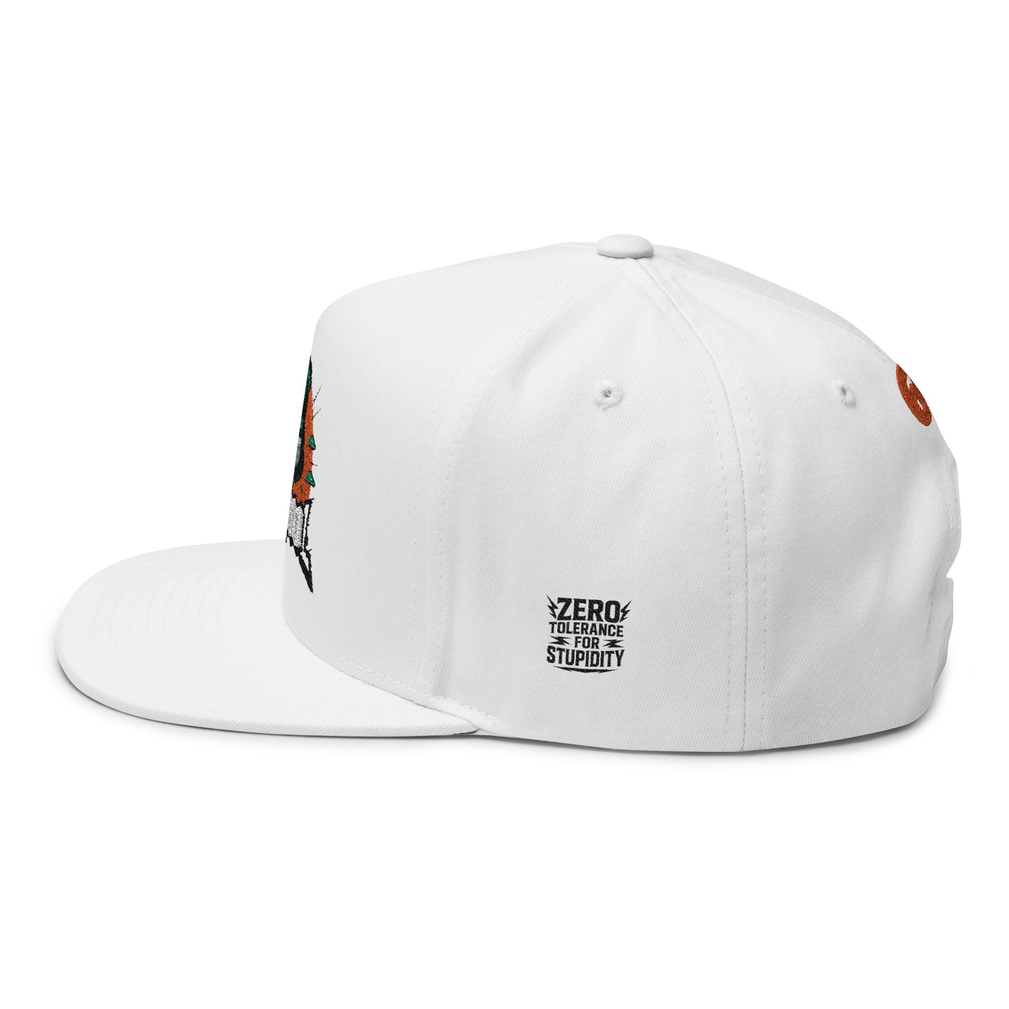 Flat Bill Cap - Alien Soldier Exoticool Brand Logo 66 Embroidered Hat