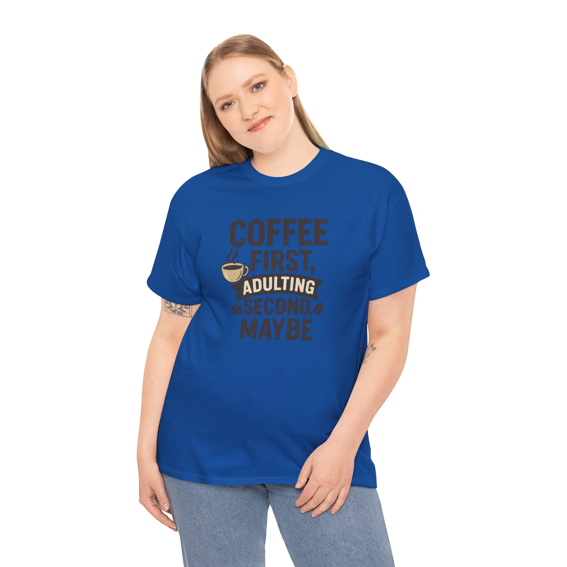 Coffee First Adulting Second Funny Quote Tee