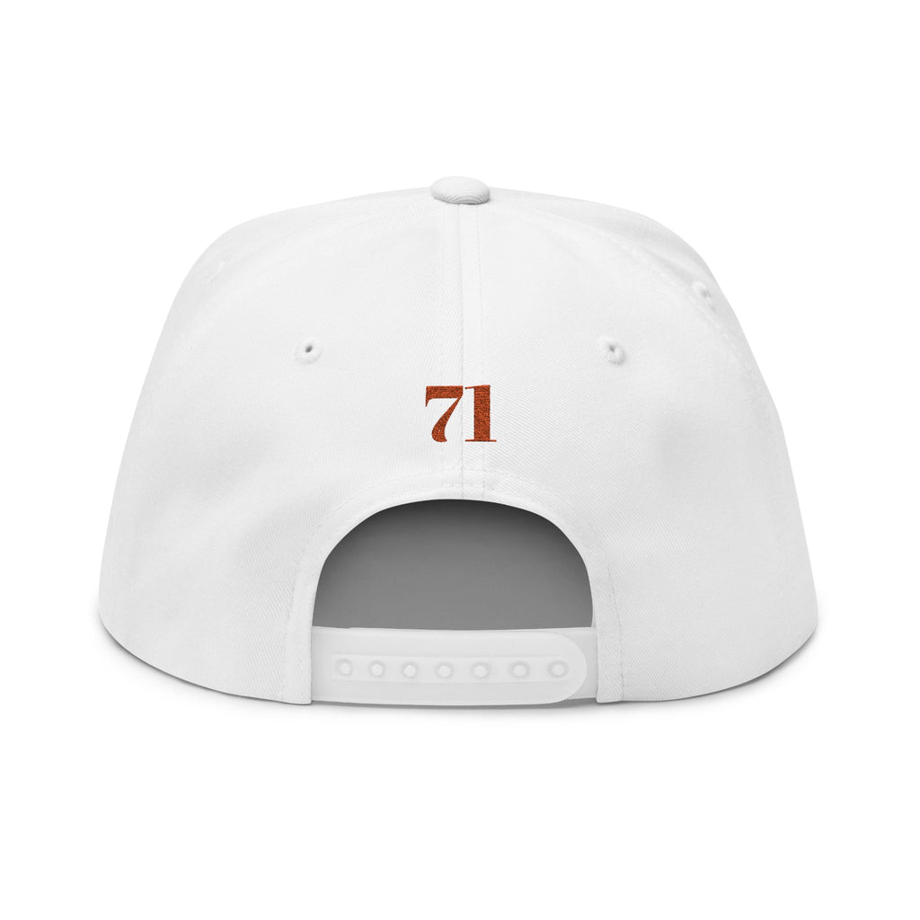 Embroidered Flat Bill Cap - Exoticool Rainbow Eyes Wings Dripping Hat