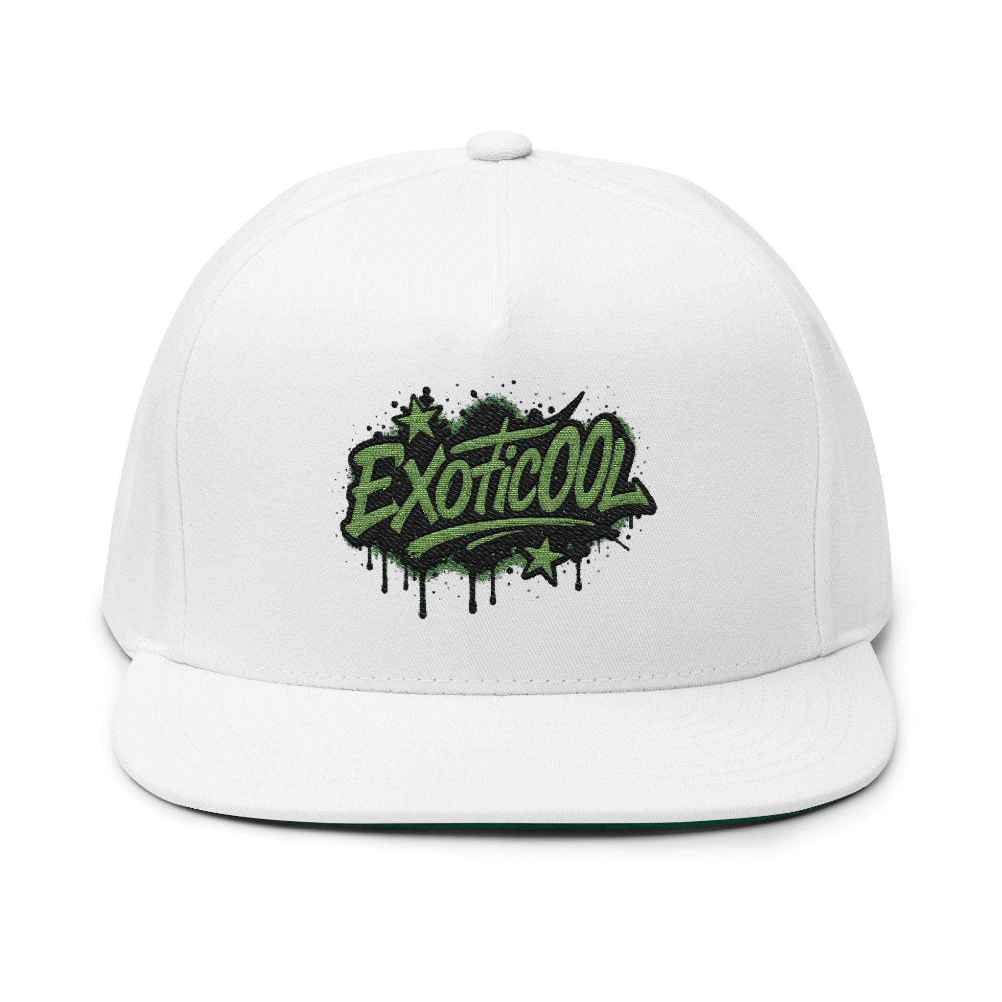 Embroidery Cap - Green and Black Exoticool Logo Urban Streetwear