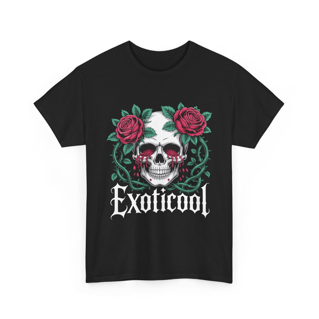 Exoticool Skull Bleeding Eyes Graphic Tee