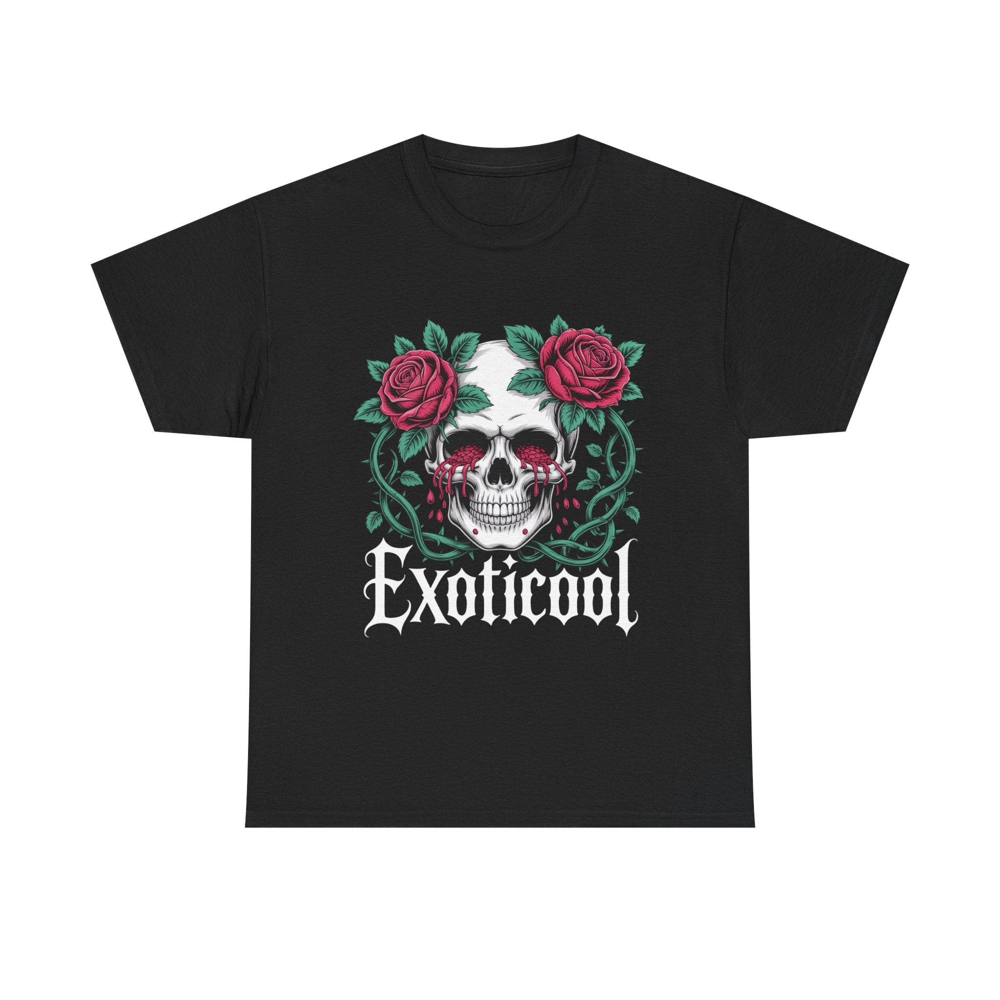 Exoticool Skull Bleeding Eyes Graphic Tee